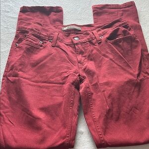 Levi's Women's Burgundy Straight Leg Jeans
